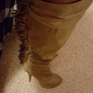 Knee Boots, worn once, Size 10, Like New